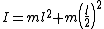 I=ml^2+m\left(\frac{l}{2}\right)^2